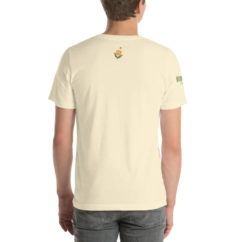 Valió Máiz Oficial Pancho Bebé con elote - Camiseta beige manga corta unisex