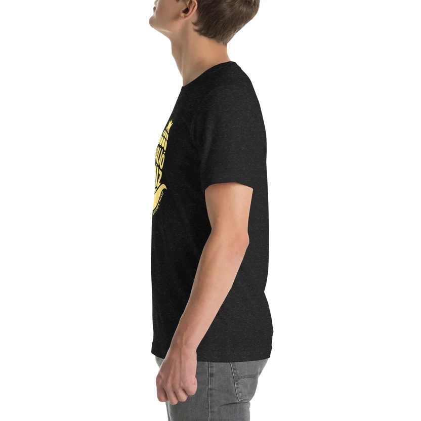 Valió Máiz Oficial logo amarillo - Camiseta negra manga corta unisex