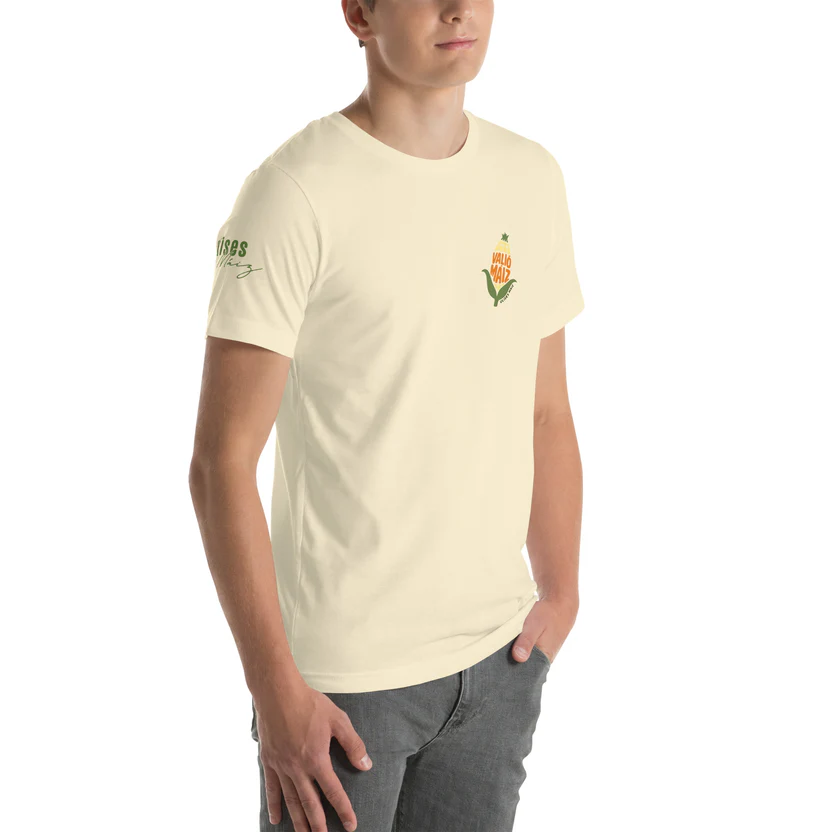 Valió Máiz Oficial - Camiseta beige de elotes manga corta unisex