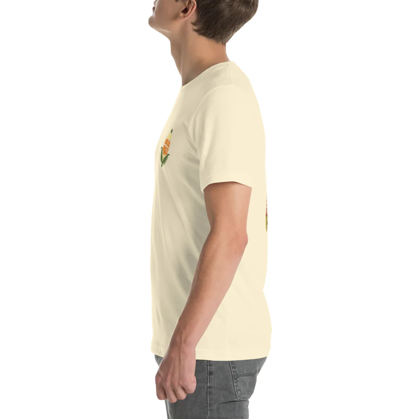 Valió Máiz Oficial - Camiseta beige de elotes manga corta unisex
