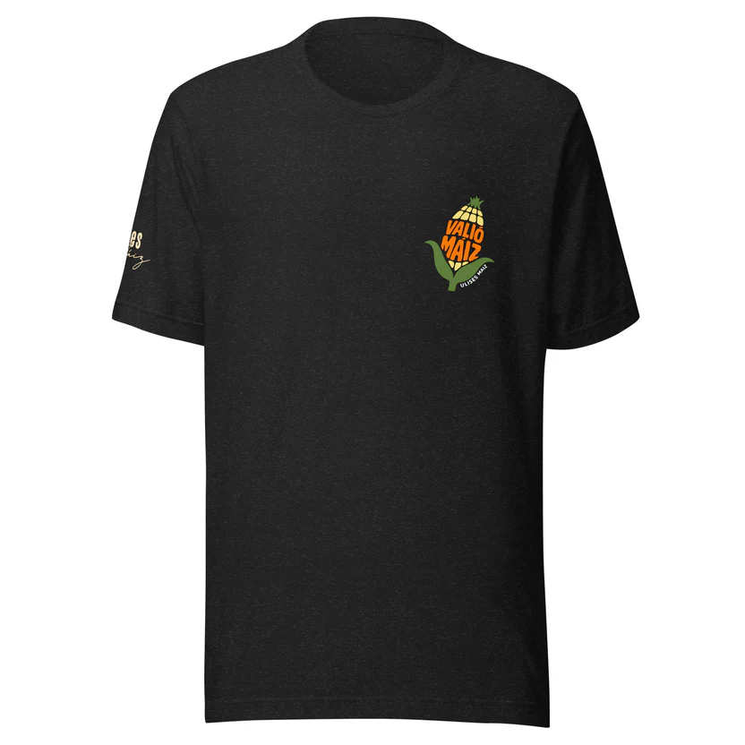 Valió Máiz Oficial - Camiseta negra de elotes manga corta unisex