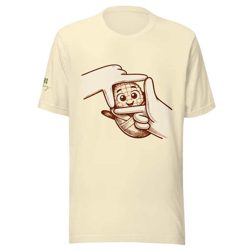 Valió Máiz Oficial Pancho Bebé - Camiseta beige manga corta unisex